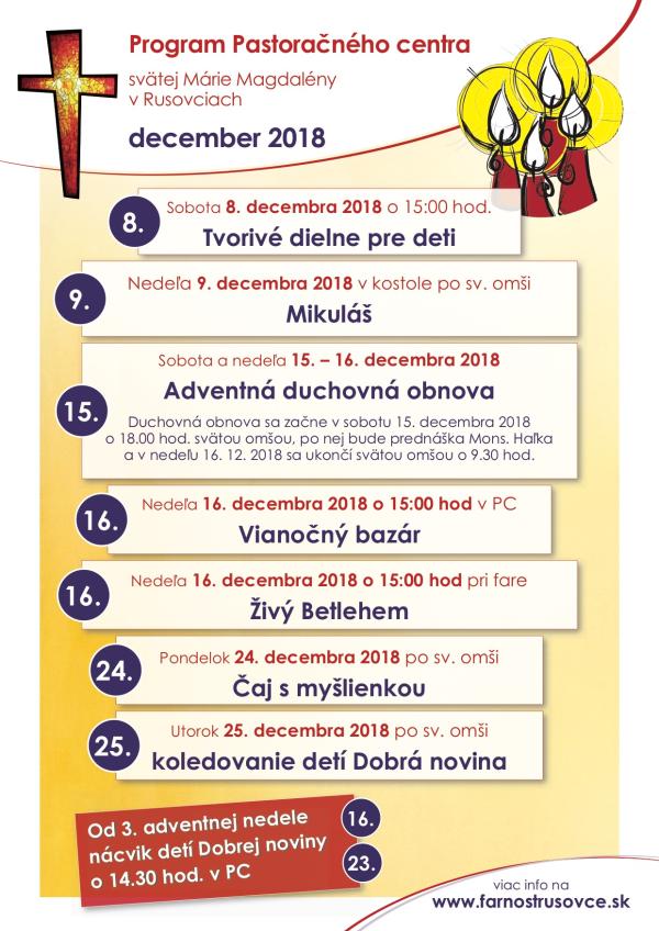 Program PC počas vianočných sviatkov